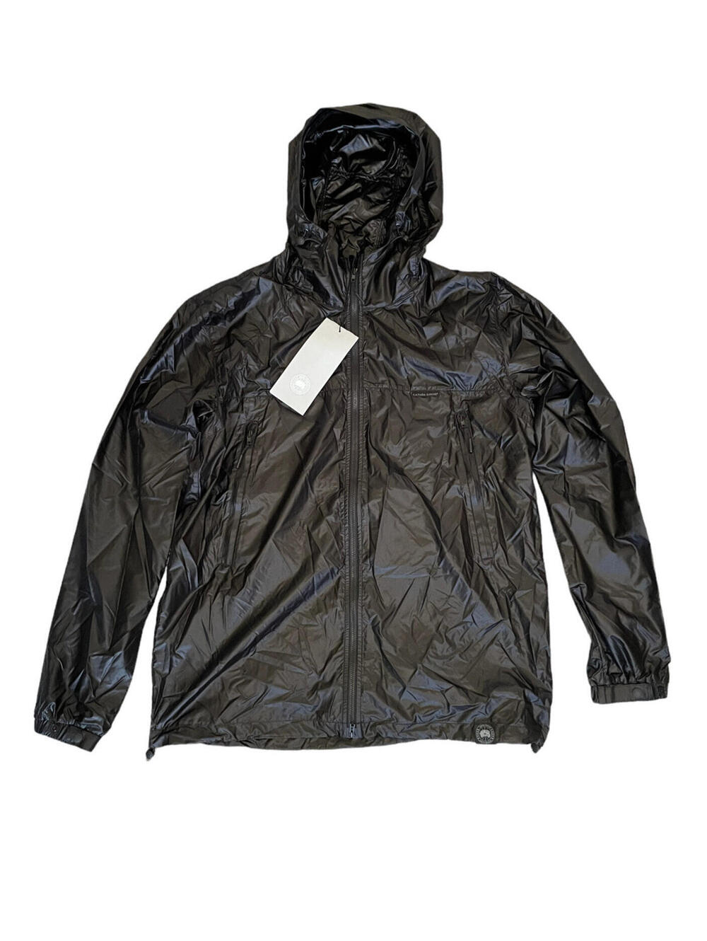 NEW CANADA GOOSE ARCTIC MENS SANDPOINT BLACK LIGHT WIND HOODED JACKET SIZE LARGE